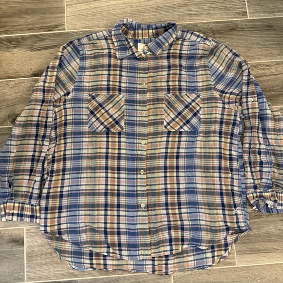 American Eagle Outfitters Tops - American Eagle Women's XXL Soft Vintage Boyfriend Classic Fit‎ Plaid Shirt